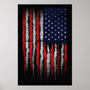 Affiche Grunge U.S.A flag