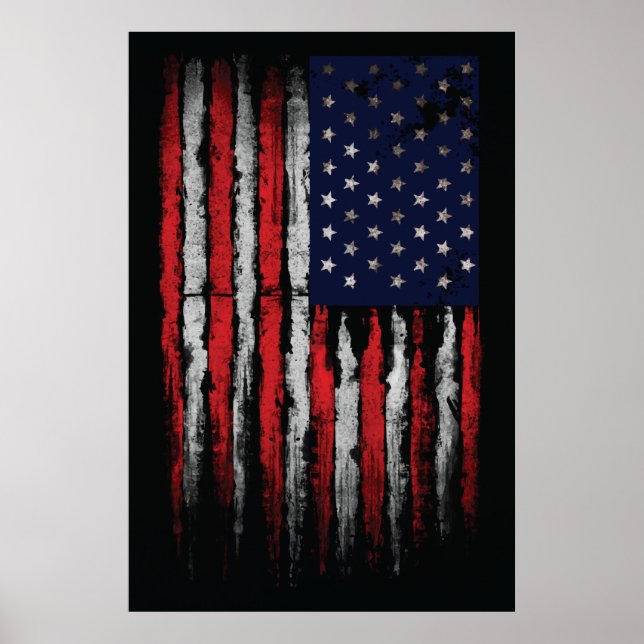 Affiche Grunge U.S.A flag (Devant)