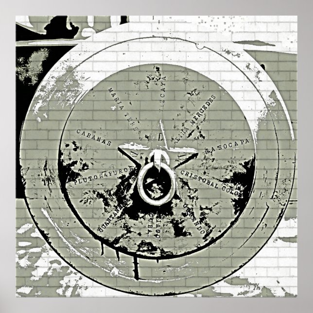 Affiche grunge Vintage Cannon (Devant)
