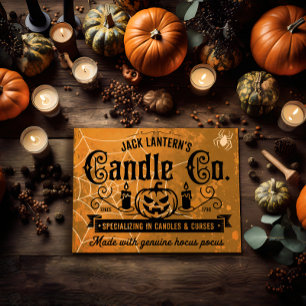 Affiche Grunge Vintage Jack Lantern's Candle Co