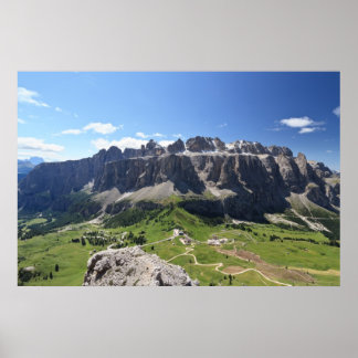 Affiche Gruppo Sella et passo Gardena