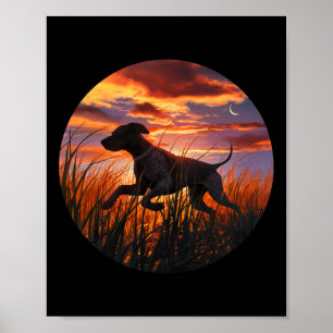 Affiche Gsp Pointeur Allemand À Brun Gsp Chiens De Chasse