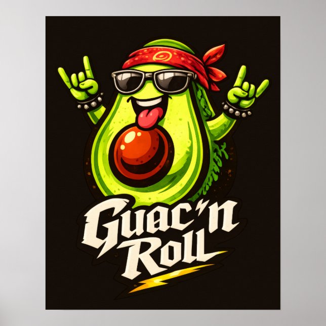 Affiche Guac 'n Roll - Guac Pack - Amateurs de nourriture (Devant)