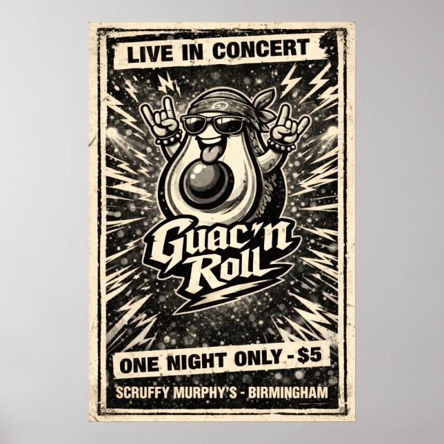 Affiche Guac 'n Roll - Guac Pack - Foodie Fiends (Devant)