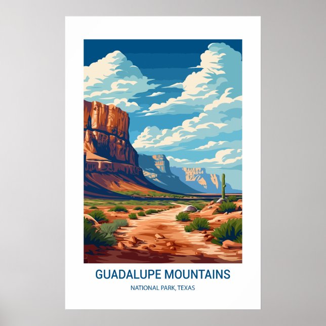 Affiche Guadalupe Mountain National Park Texas USA (Devant)