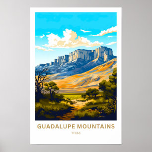 Affiche Guadalupe Mounts Texas Travel Imprimer