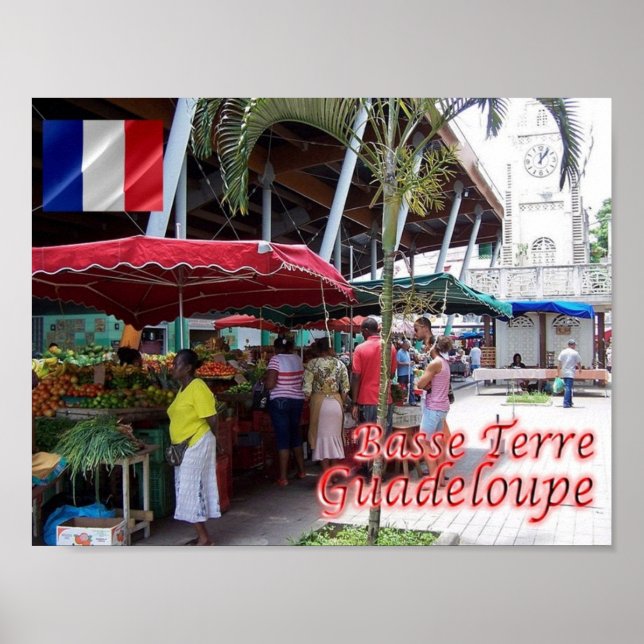 Affiche Guadeloupe - Basse Terre - (Devant)