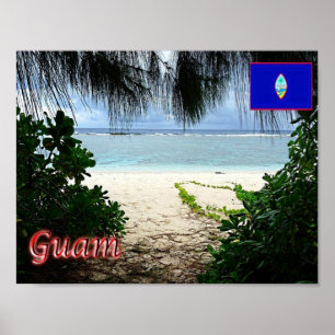 Affiche Guam - Plage de Ritidian