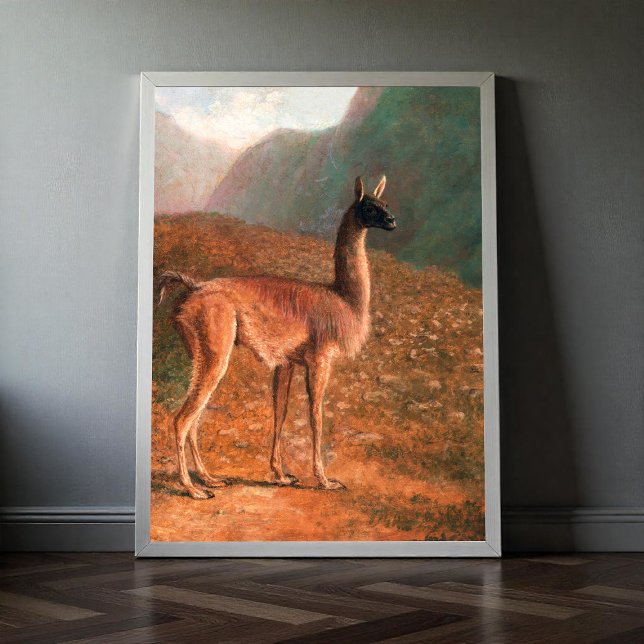 Affiche Guanaco (vers 1848) peinture de Jacques–Laurent Ag (Créateur téléchargé)