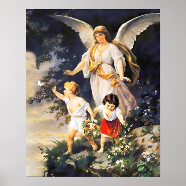 Affiche Guardian Angel by the Cliff par Bernhard Plockhors (Devant)