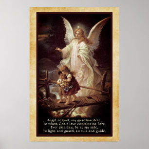 Affiche Guardian Angel, Children, Bridge and Poem