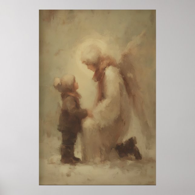 Affiche Guardian Angel Guiding Child, Christian Family (Devant)