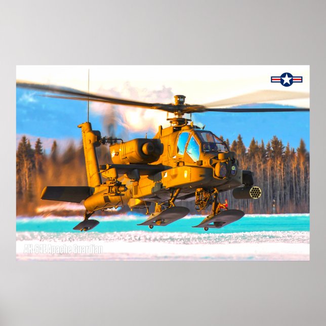 AFFICHE GUARDIAN APACHE AH-64E (Devant)