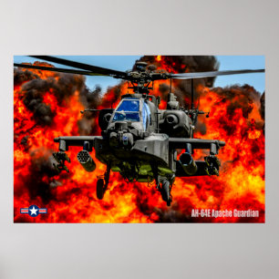 AFFICHE GUARDIAN APACHE AH-64E