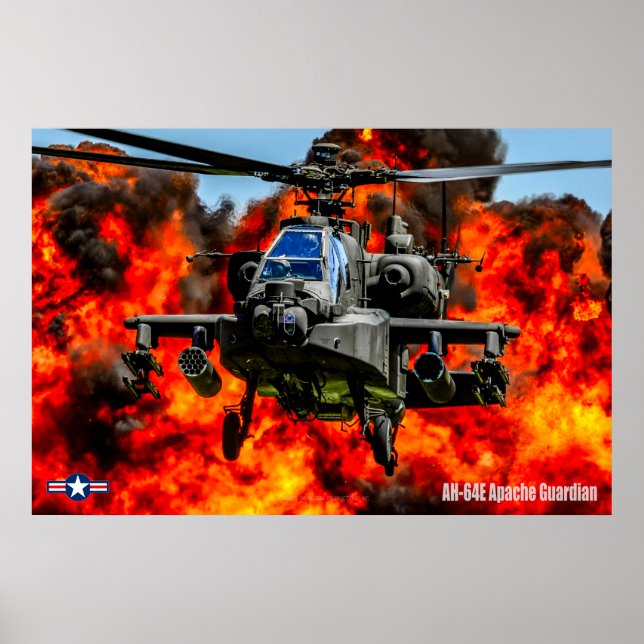 AFFICHE GUARDIAN APACHE AH-64E (Devant)