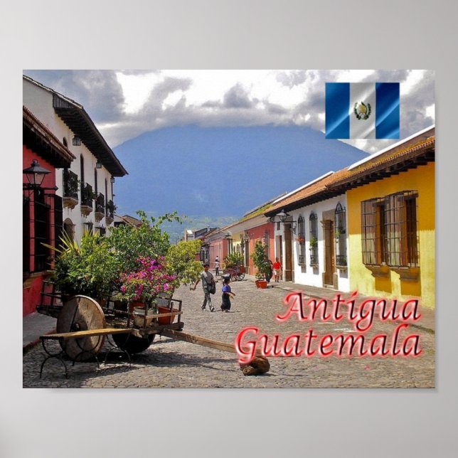 Affiche Guatemala - Antigua - Calle del Arco - (Devant)