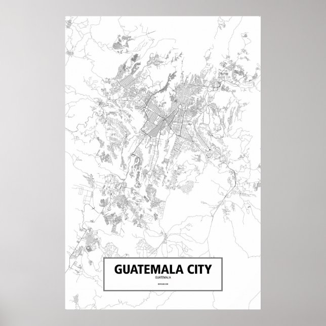 Affiche Guatemala (en noir sur blanc) (Devant)