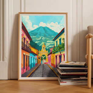Affiche Guatemala Imprimé Guatemala Illustration Guatemala