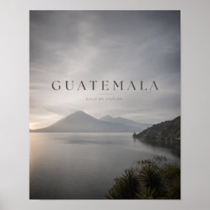 Affiche Guatemala Lago de Atitlán Moody Travel