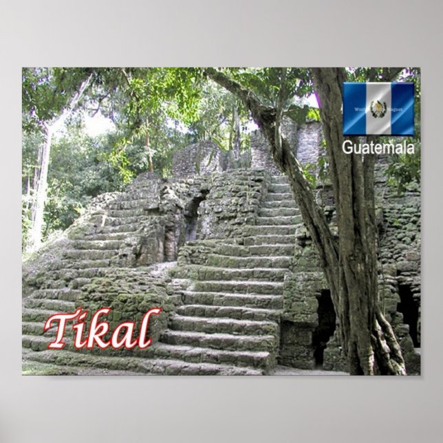 Affiche Guatemala - Tikal - (Devant)