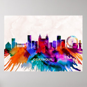 Affiche Guayaquil Skyline