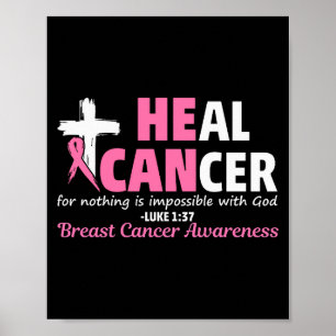 Affiche Guérir Cancer Chrétien Croire Dieu Cancer Du Sein
