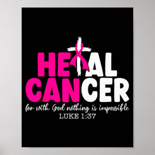 Affiche Guérir le cancer Croire en Dieu Cancer du sein chr