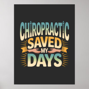 Affiche Guérison chiropratique et soulagement des maux de 