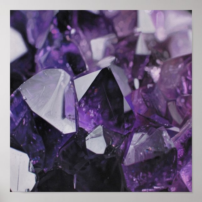 Affiche guérison du quartz d'esprit améthyste violet holis (Devant)