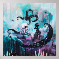 Guérisseur Octopus Witchy Goth AI Art Matte Value