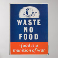Guerre britannique vintage 'Ne gaspillez pas la no