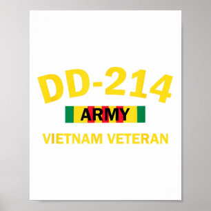 Affiche Guerre Dd214 vétéran du Vietnam