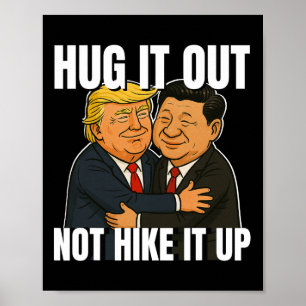 Affiche Guerre des droits de douane drôle Trump accabler X