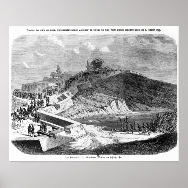 Affiche Guerre des Duchés, fortifications danoises (Devant)