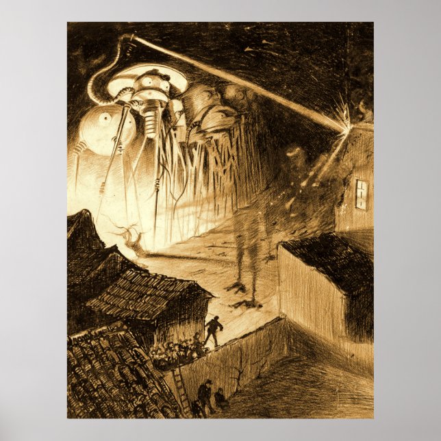 Affiche Guerre Des Mondes Rayon Chauffant À Chobham Road (Devant)