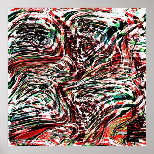 Affiche Guerre des rubans rouges contre cyan (Devant)