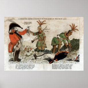 Affiche GUERRE DU DESSIN POLITIQUE de 1812