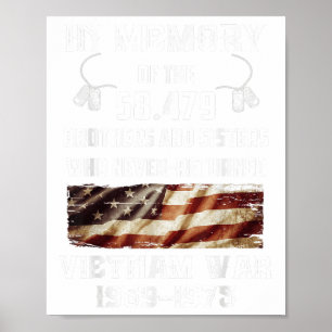 Affiche Guerre du Vietnam 1959-1975 En mémoire Vietnam Ve 