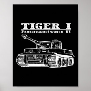 Affiche Guerre Mondiale 2 Un Tigre Allemand De Tank I A Pa
