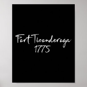 Affiche Guerre révolutionnaire de Fort Ticondéroga 1775 He