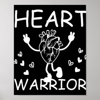 Affiche Guerrier cardiaque rétro Anatomie Coeur Chd Sensib