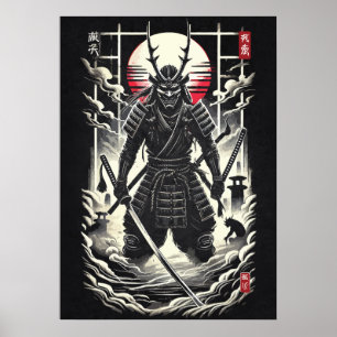 Affiche Guerrier chasseur de démons Omni - Tatouage d'anim