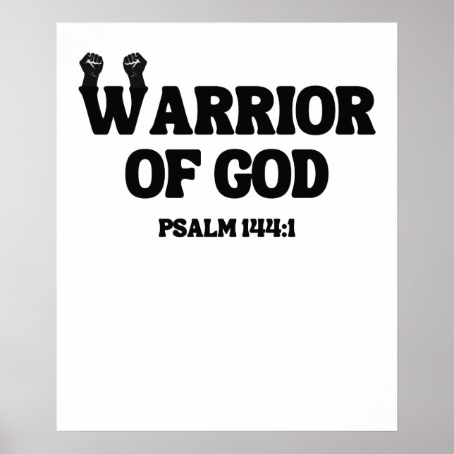 Affiche Guerrier de Dieu - Psaume 144:1 (Devant)