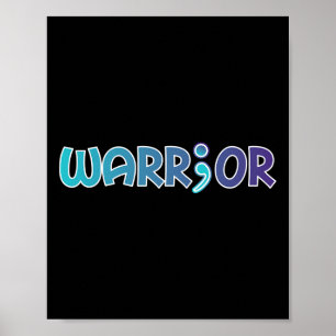 Affiche Guerrier de la dépression anti-suicide Anxiété sen
