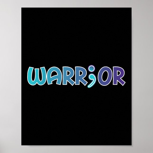 Affiche Guerrier de la dépression Anti Suicide Anxiété Sen (Devant)