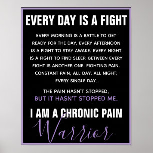 Affiche Guerrier de la douleur chronique (entièrement pers