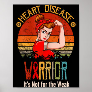 Affiche Guerrier de la maladie cardiaque Je porte du rouge