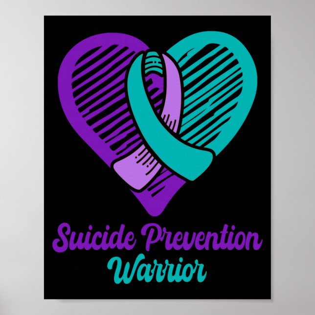 Affiche Guerrier de la prévention du suicide masculin, vio (Devant)