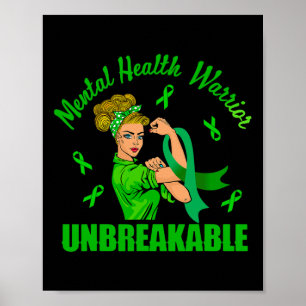 Affiche Guerrier de la santé Incassable Sensibilisation Fo