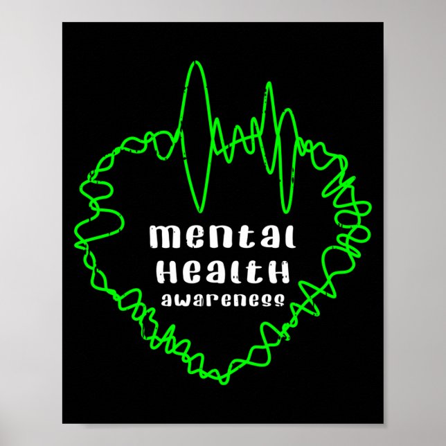 Affiche guerrier de la sensibilisation à la santé mentale  (Devant)